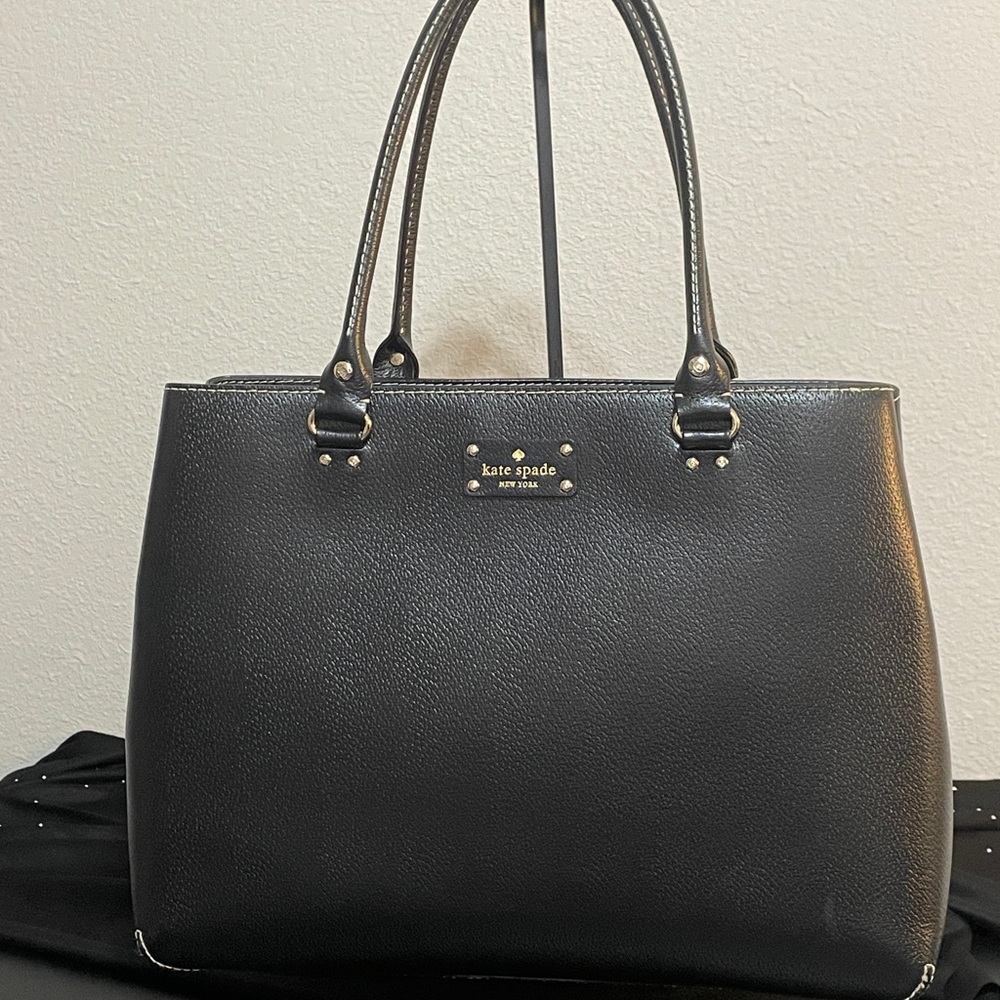 Kate Spade Black Leather Wellesley Elena Shoulder Bag